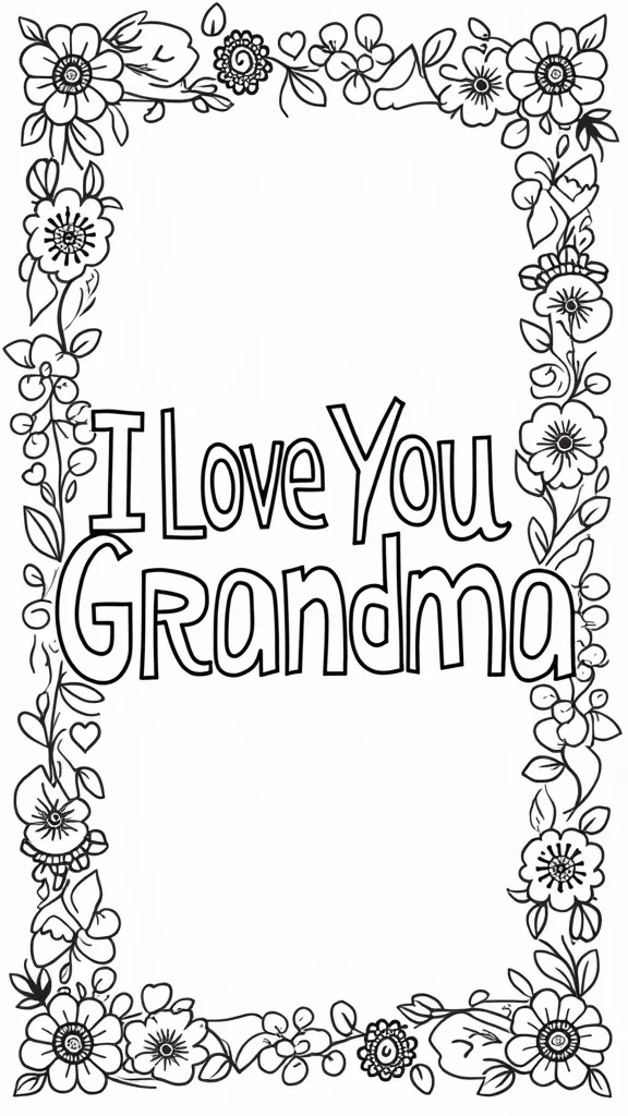 i love you grandma coloring pages